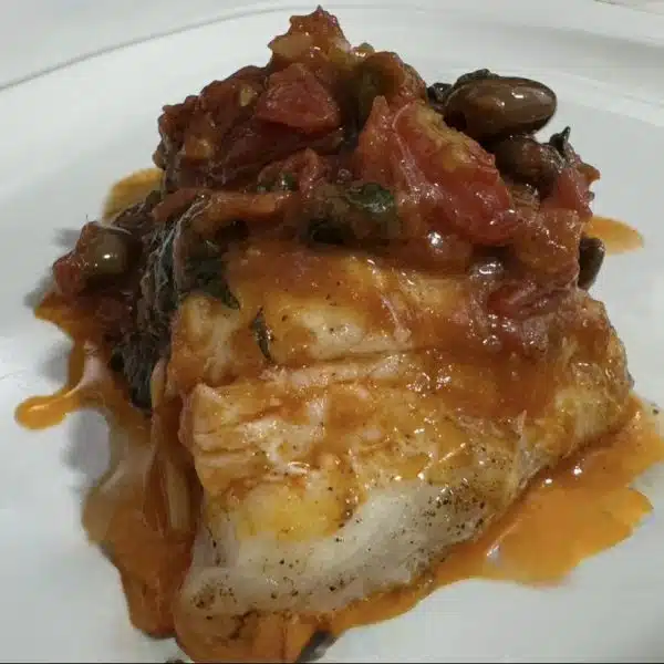 ME9. JAPANESE SEABREAM WITH PUTTANESCA SAUCE